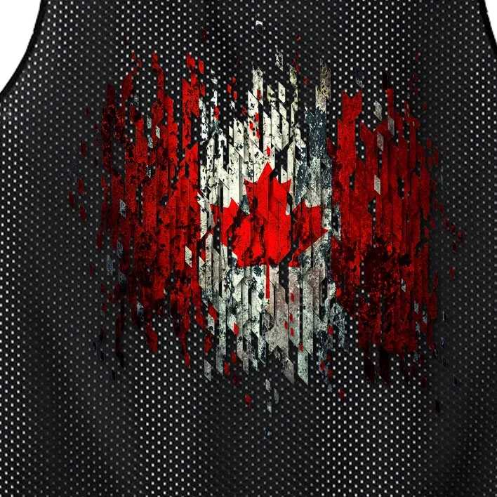 Ripped Canada Canadian Torn Flag Mesh Reversible Basketball Jersey Tank