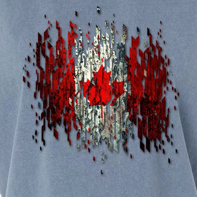 Ripped Canada Canadian Torn Flag Garment-Dyed Women's Muscle Tee