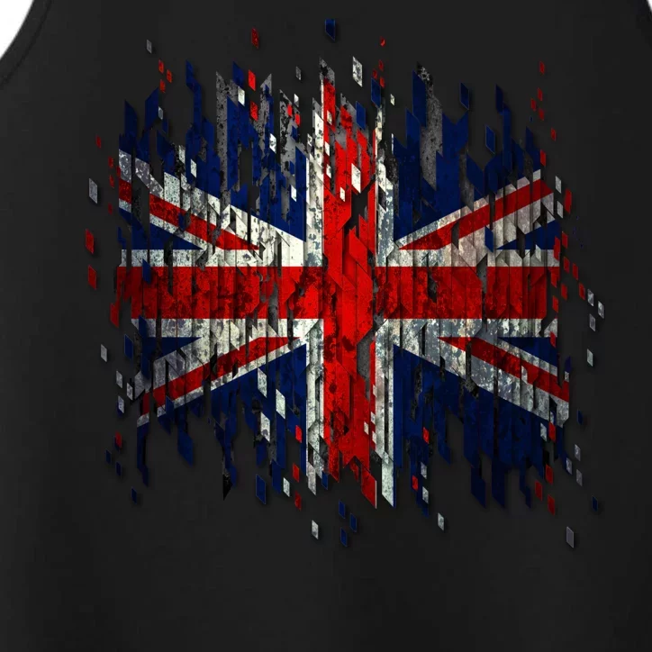 Ripped UK Great Britain Union Jack Torn Flag Performance Tank