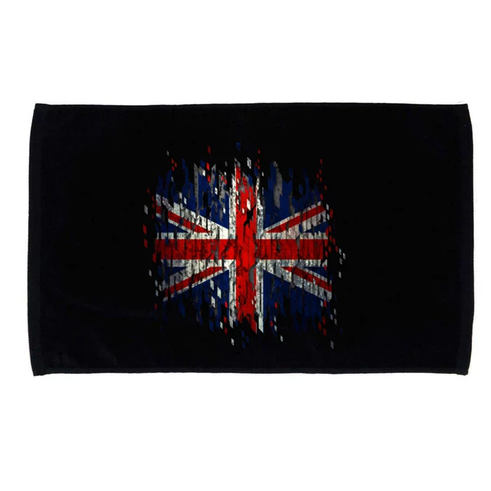 Ripped UK Great Britain Union Jack Torn Flag Microfiber Hand Towel