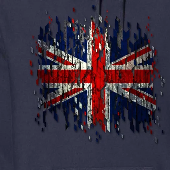 Ripped UK Great Britain Union Jack Torn Flag Premium Hoodie