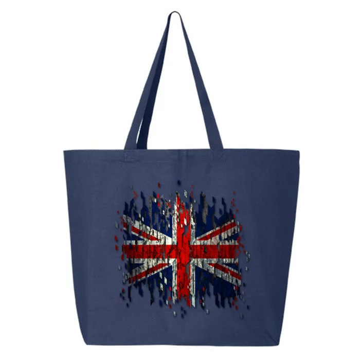 Ripped UK Great Britain Union Jack Torn Flag 25L Jumbo Tote