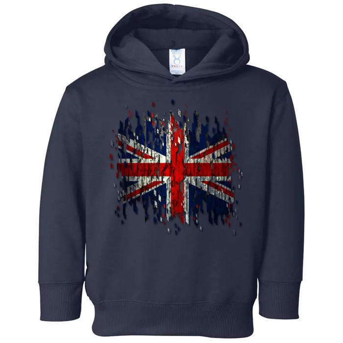 Ripped UK Great Britain Union Jack Torn Flag Toddler Hoodie