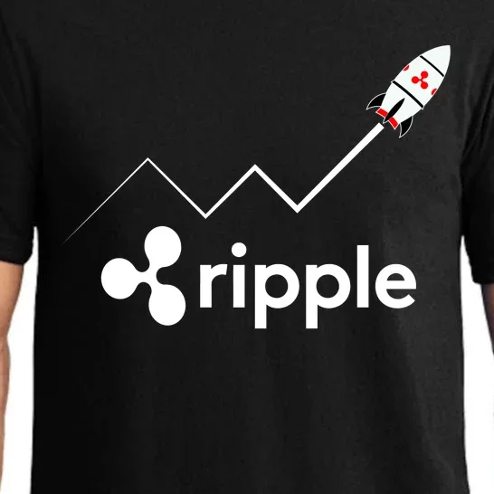 Ripple XRP To the Moon Crypto Rocket Chart Pajama Set