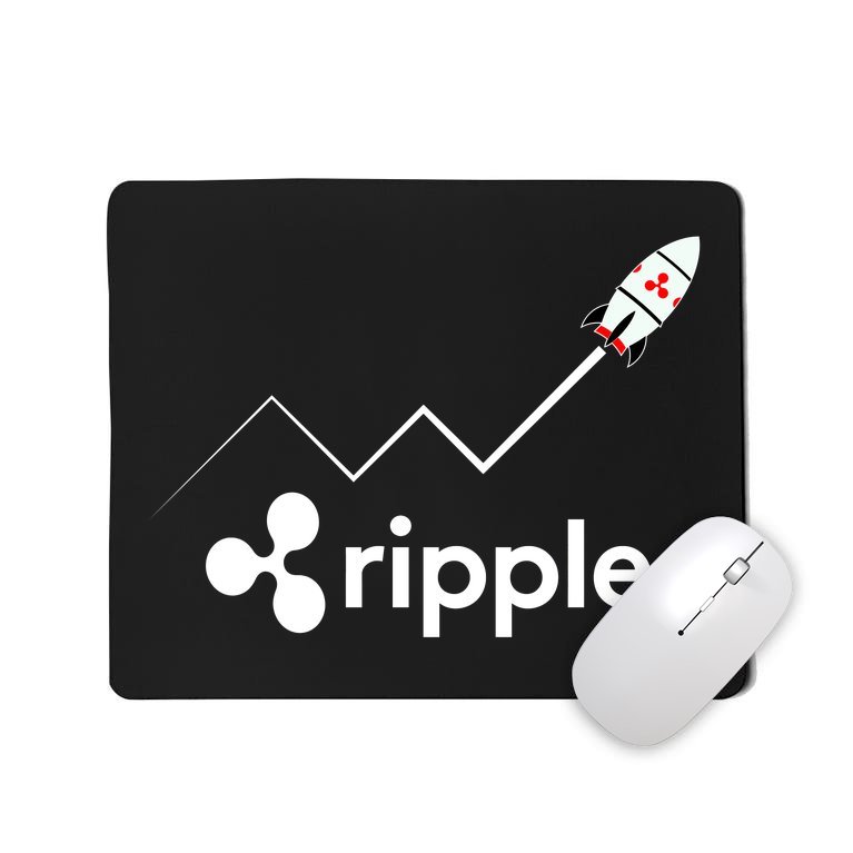 Ripple XRP To the Moon Crypto Rocket Chart Mousepad