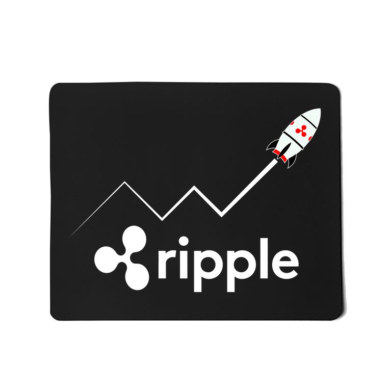 Ripple XRP To the Moon Crypto Rocket Chart Mousepad