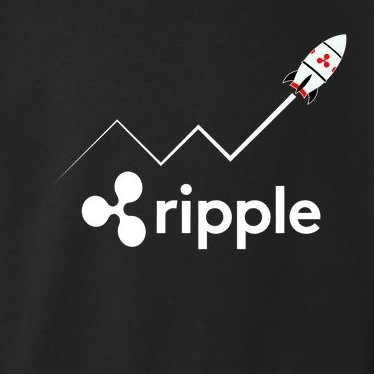 Ripple XRP To the Moon Crypto Rocket Chart Toddler Hoodie