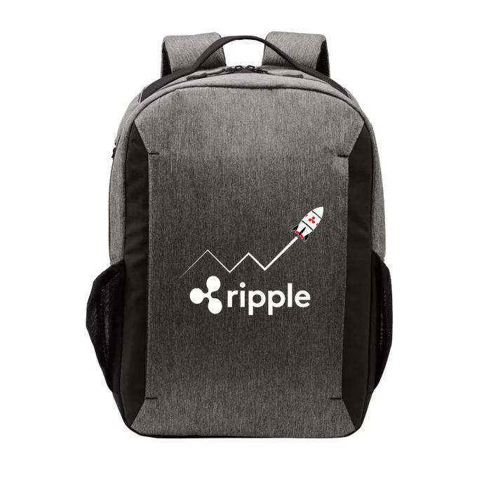 Ripple XRP To the Moon Crypto Rocket Chart Vector Backpack