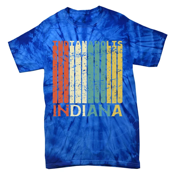 Retro Indianapolis Residents State Indiana Gift Tie-Dye T-Shirt