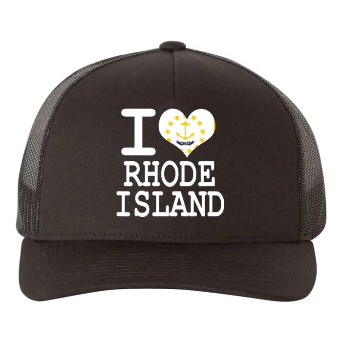 Rhode Island Rhode Island Flag Map Usa Yupoong Adult 5-Panel Trucker Hat