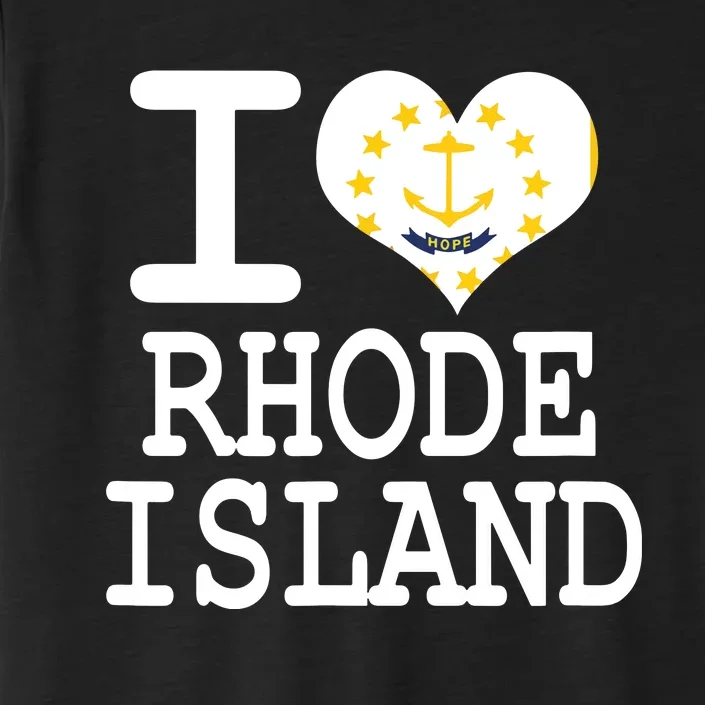 Rhode Island Rhode Island Flag Map Usa ChromaSoft Performance T-Shirt