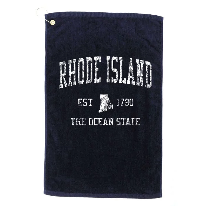 Rhode Island Ri Vintage Sports Design Platinum Collection Golf Towel