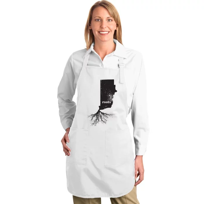 Rhode Island Roots State Map Home Love Pride Gift Full-Length Apron With Pocket