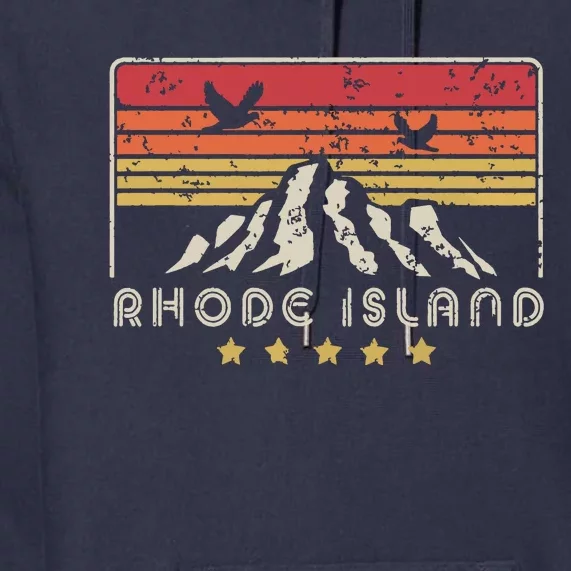 Rhode Island Retro Style Ri Usa Premium Hoodie