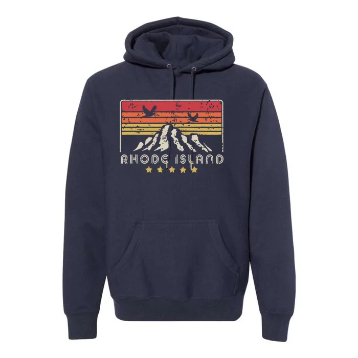 Rhode Island Retro Style Ri Usa Premium Hoodie