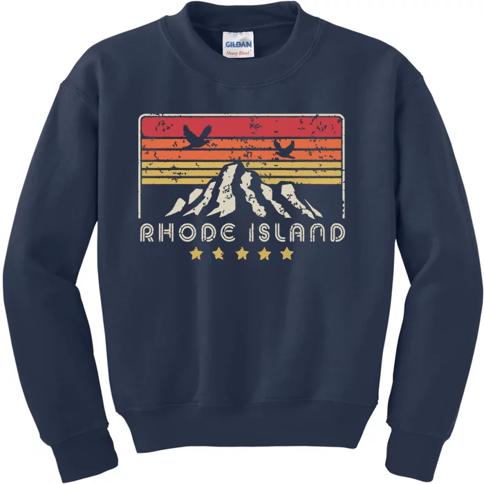 Rhode Island Retro Style Ri Usa Kids Sweatshirt