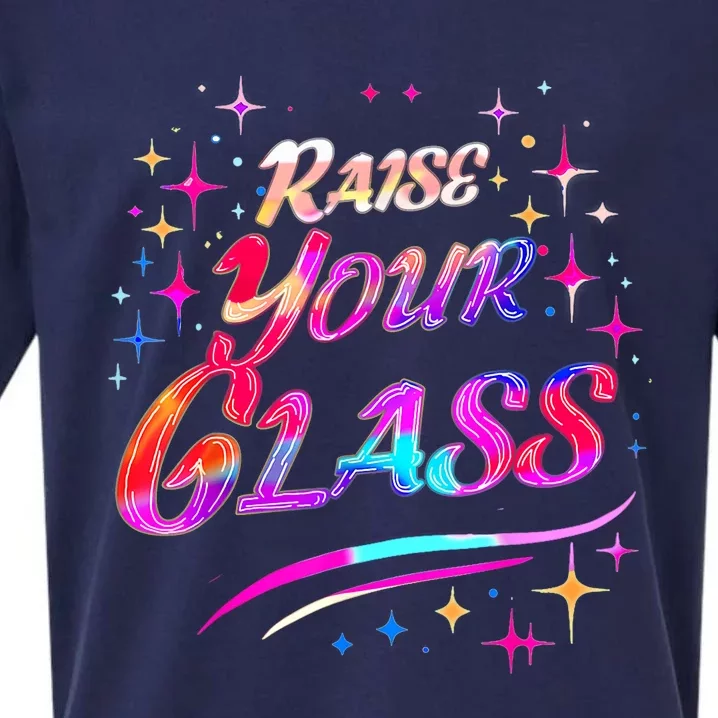 Retro I Raise Your Glass Party Cheers Sueded Cloud Jersey T-Shirt