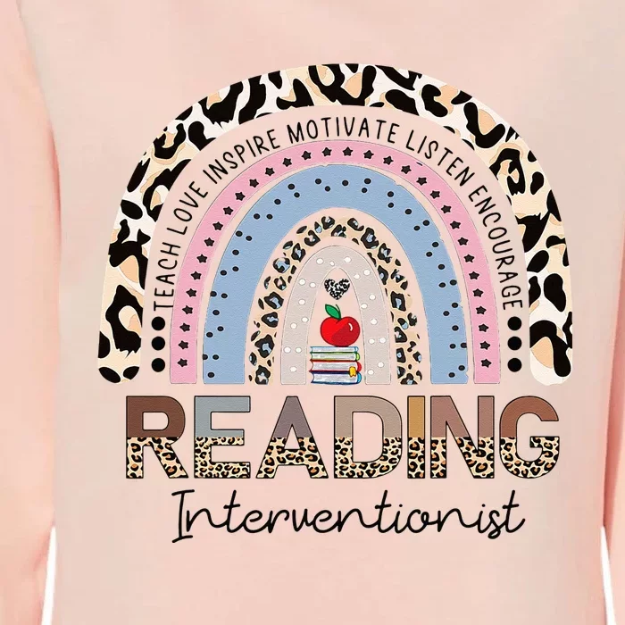 Reading Interventionist Reading Teacher Specialist Rainbow Womens California Wash Sweatshirt