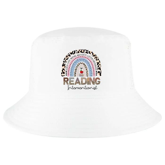 Reading Interventionist Reading Teacher Specialist Rainbow Cool Comfort Performance Bucket Hat