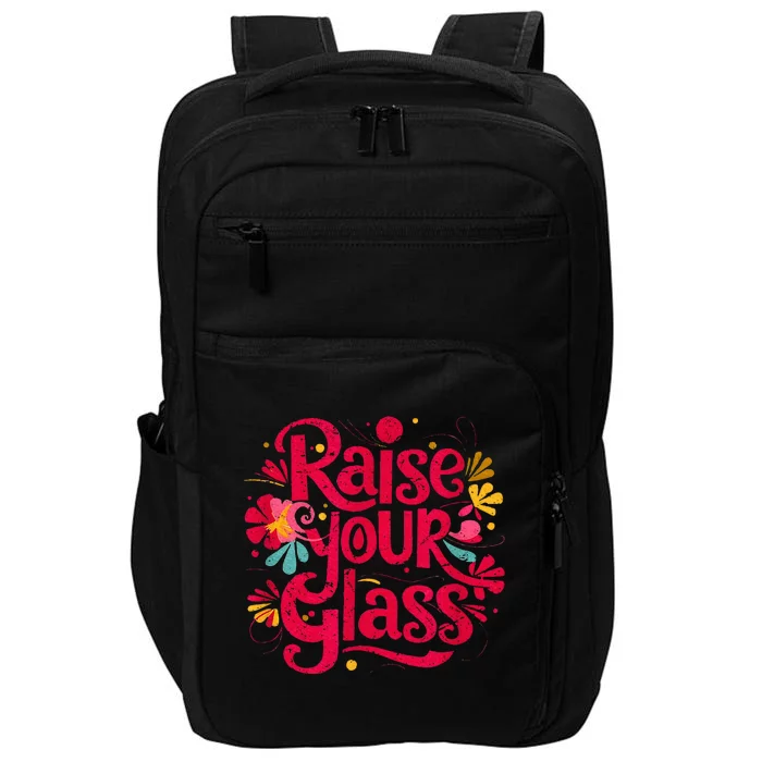 Retro I Raise Your Glass Impact Tech Backpack