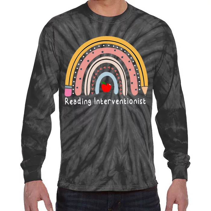 Reading Interventionist Reading Specialist Tie-Dye Long Sleeve Shirt