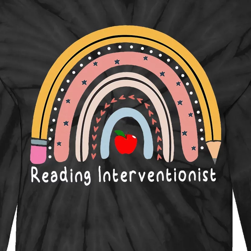 Reading Interventionist Reading Specialist Tie-Dye Long Sleeve Shirt