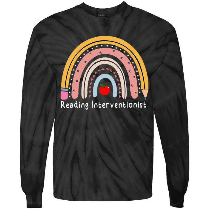 Reading Interventionist Reading Specialist Tie-Dye Long Sleeve Shirt