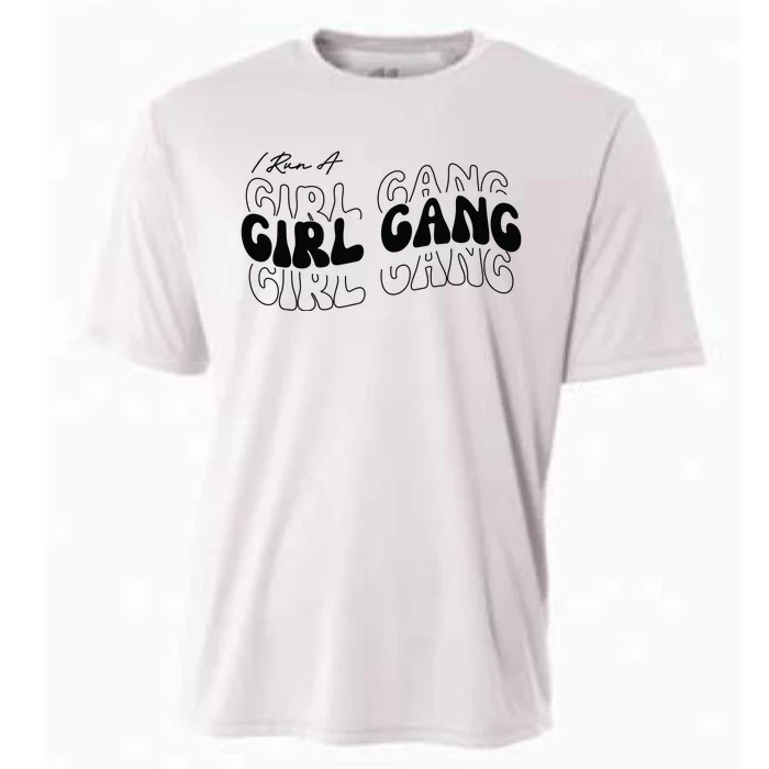 Retro I Run A Girl Gang Cooling Performance Crew T-Shirt