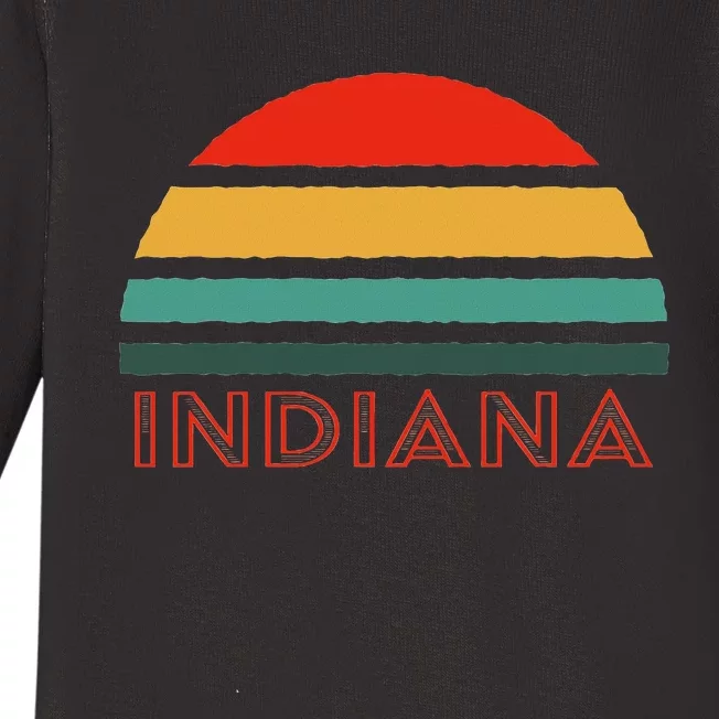 Retro Indiana Baby Long Sleeve Bodysuit