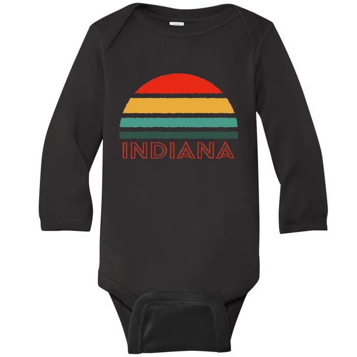 Retro Indiana Baby Long Sleeve Bodysuit