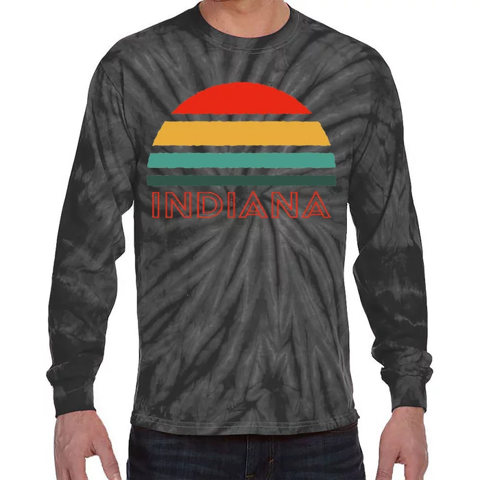 Retro Indiana Tie-Dye Long Sleeve Shirt