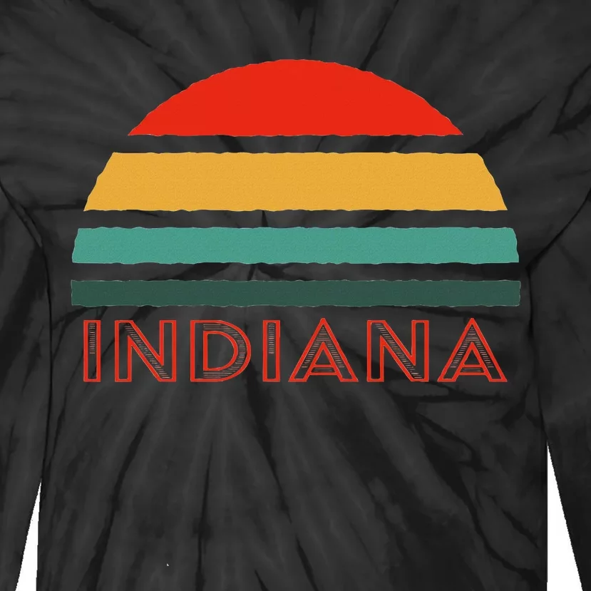 Retro Indiana Tie-Dye Long Sleeve Shirt