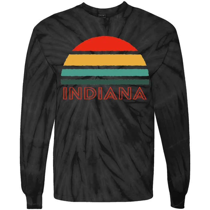 Retro Indiana Tie-Dye Long Sleeve Shirt