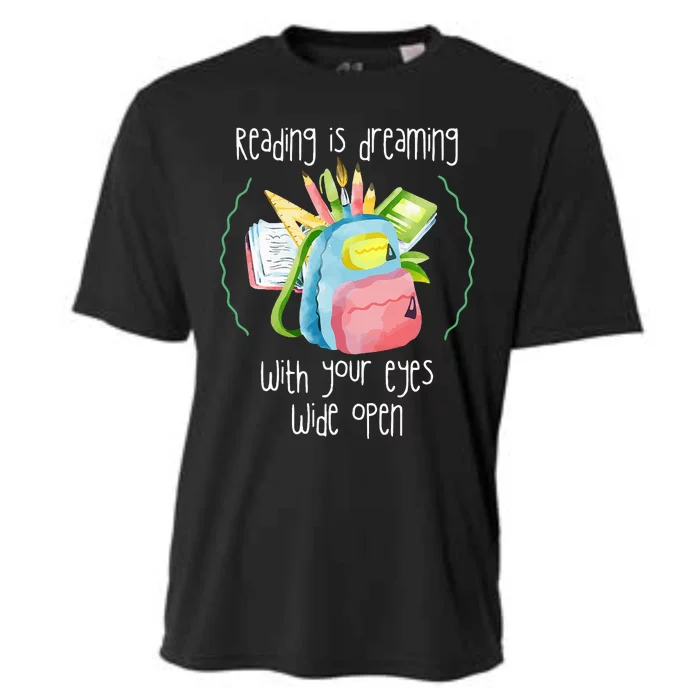 Reading Intervention Reading Is Dreaming Library Student Cooling Performance Crew T-Shirt