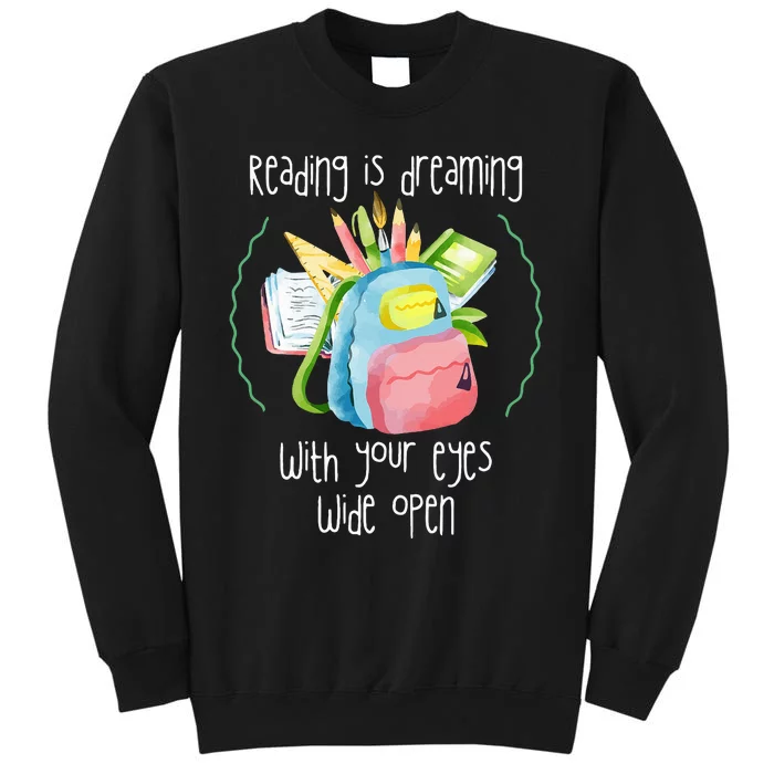 Reading Intervention Reading Is Dreaming Library Student Tall Sweatshirt