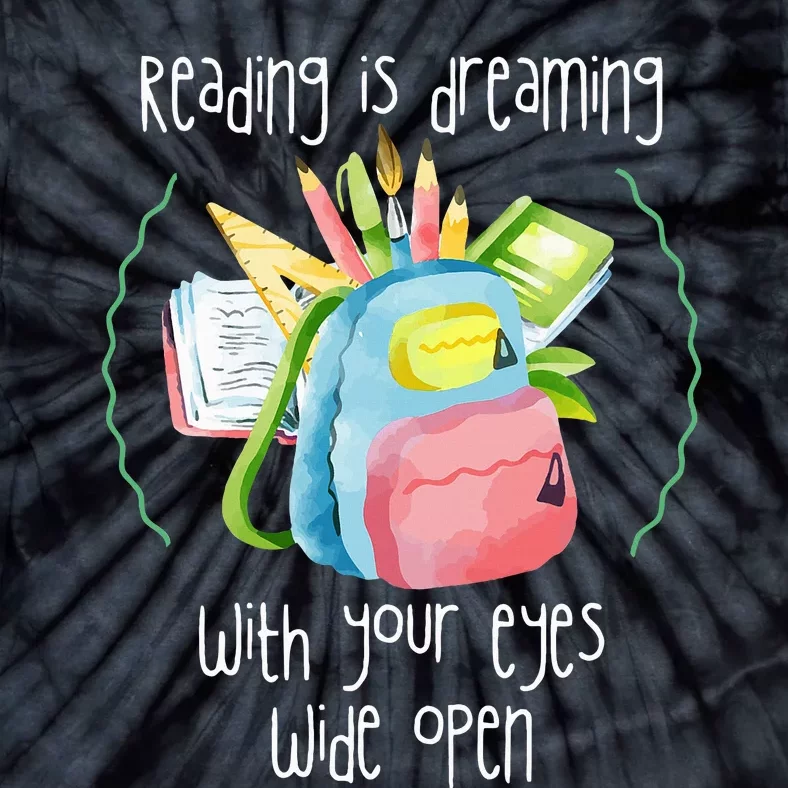 Reading Intervention Reading Is Dreaming Library Student Tie-Dye T-Shirt