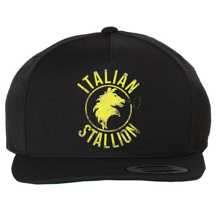 Rocky Italian Stallion Horse Wool Snapback Cap