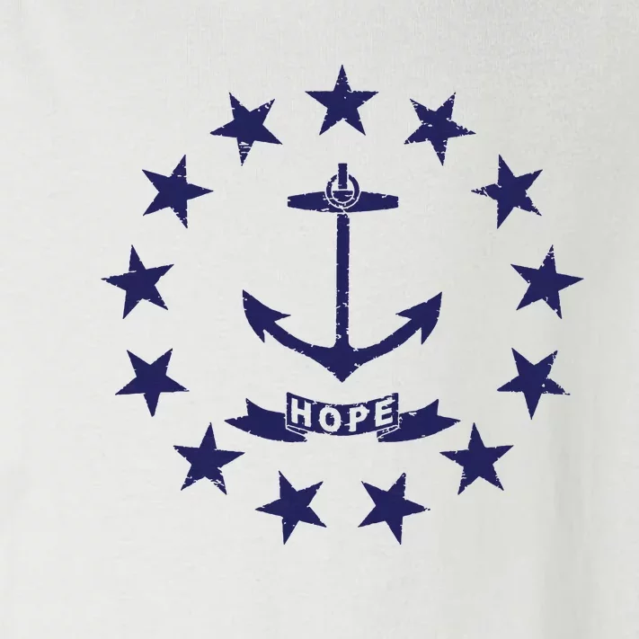 Rhode Island State Flag Distressed Blue Providence Rhode Toddler Long Sleeve Shirt