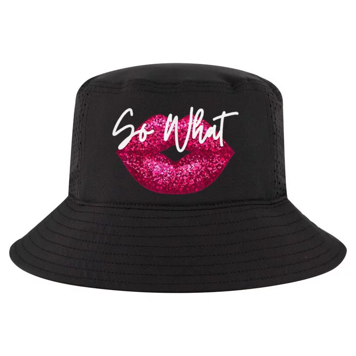 Retro I So What Funny Pin.K Colors Cool Comfort Performance Bucket Hat