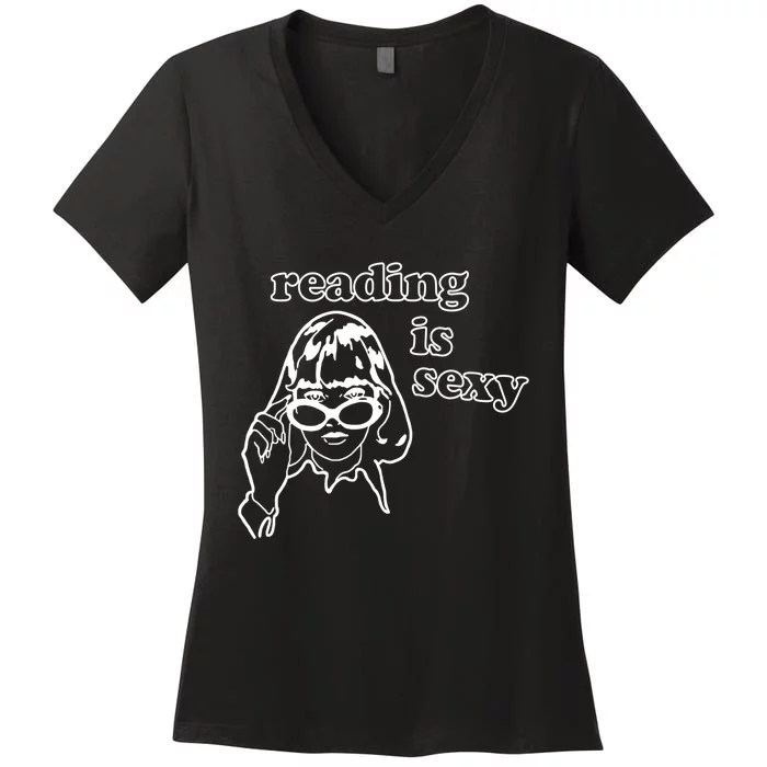 Reading Is Sexy Gift For Bookworms Women's V-Neck T-Shirt