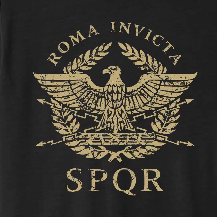 Roma Invicta Spqr Roman Eagle Distressed ChromaSoft Performance T-Shirt