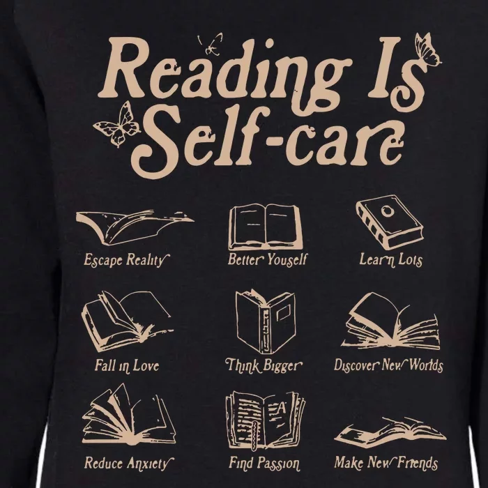 Reading Is Self Care Bookish Mental Health Womens California Wash Sweatshirt