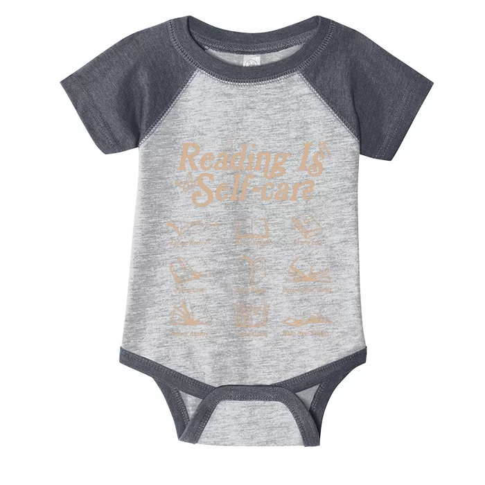 Reading Is Self Care Bookish Mental Health Infant Baby Jersey Bodysuit