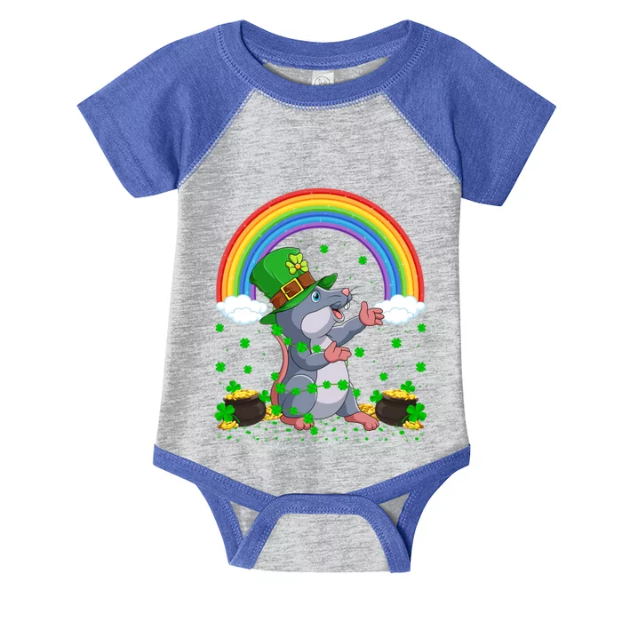 Rainbow Irish Shamrock Rat St Patrick's Day Gift Infant Baby Jersey Bodysuit