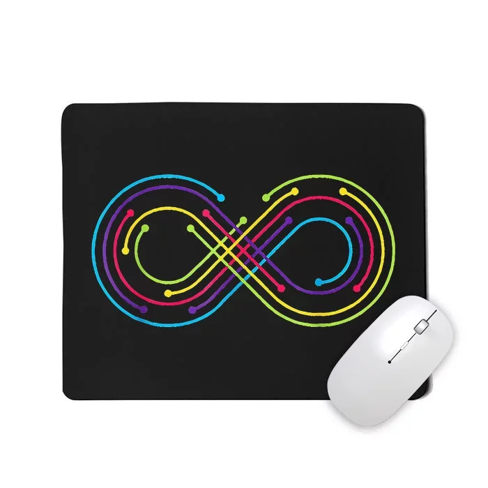 Rainbow Infinity Symbol Pride Autism Awareness Neurodiverse Mousepad