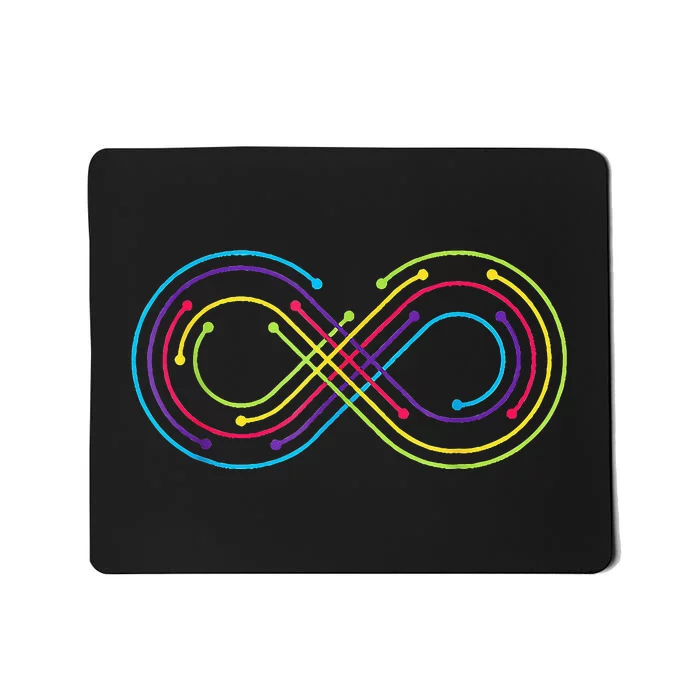 Rainbow Infinity Symbol Pride Autism Awareness Neurodiverse Mousepad