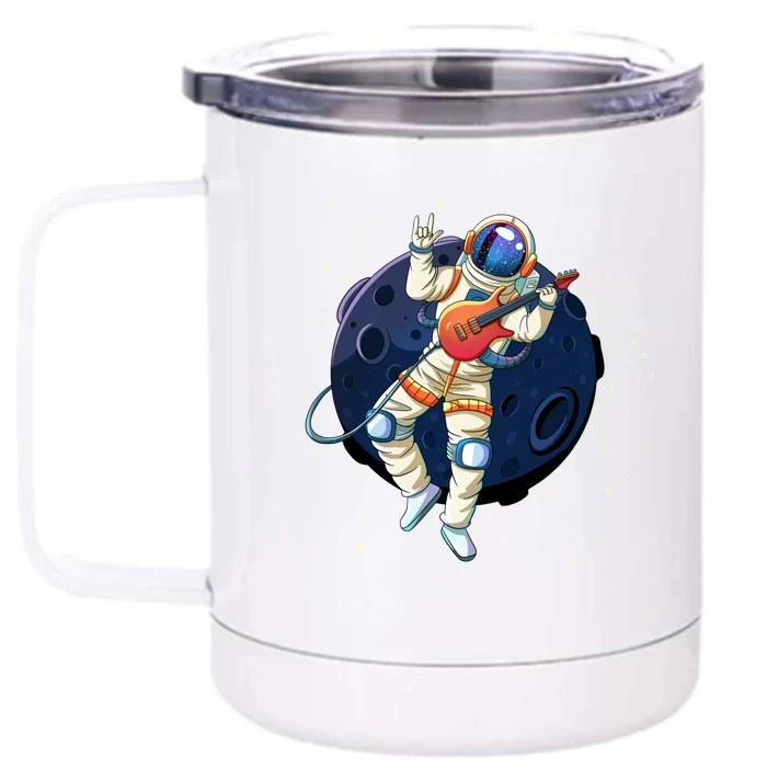 Rocking In Space Astronaut Rock Front & Back 12oz Stainless Steel Tumbler Cup