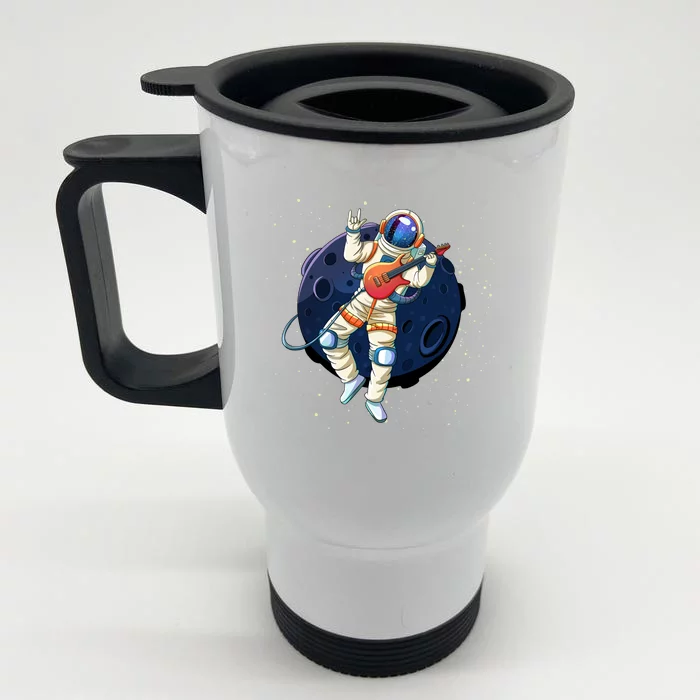 Rocking In Space Astronaut Rock Front & Back Stainless Steel Travel Mug