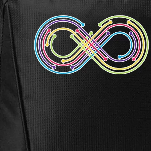 Rainbow Infinity Symbol Pride Autism Awareness Neurodiverse City Backpack