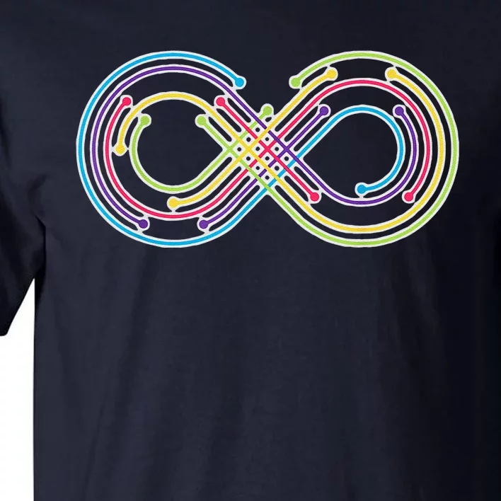 Rainbow Infinity Symbol Pride Autism Awareness Neurodiverse Tall T-Shirt